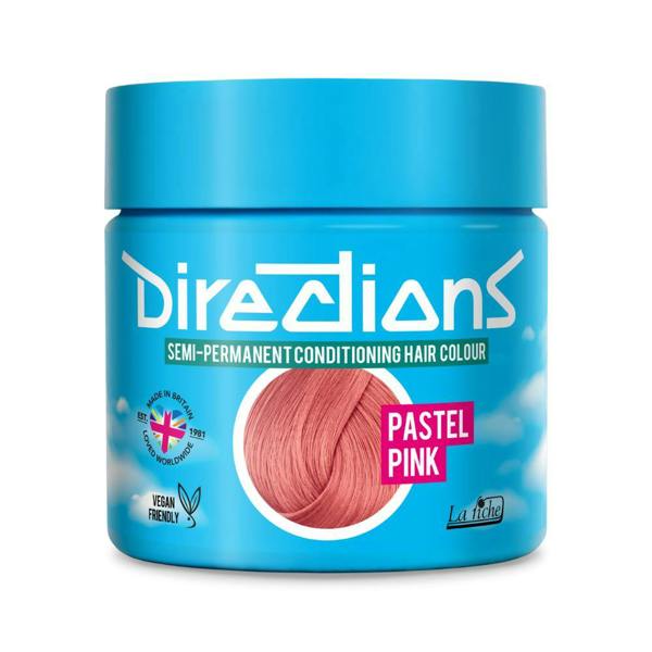 Directions 4 x La Riche Directions Semi-Permanent Hair Color 100ml Tubs - Pastel Pink