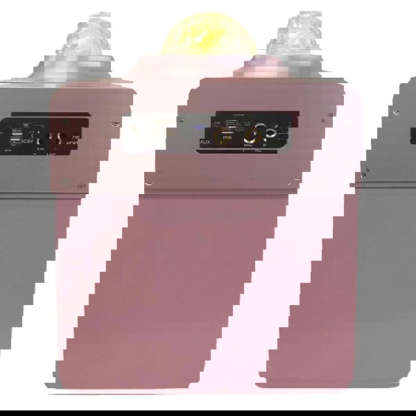 N-Gear | Disco Star 710 Space Pink Bluetooth Speaker Karaoke Set Party Box with Star Projector & 2 Microphones