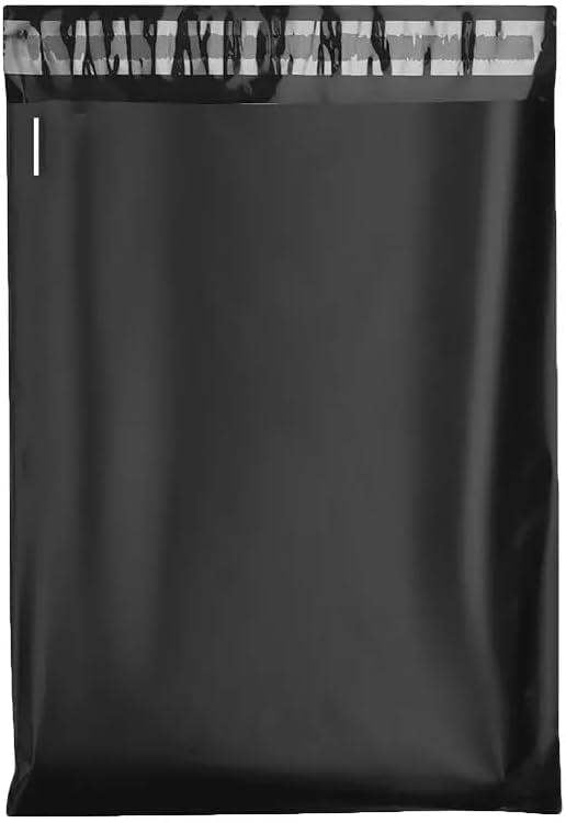 KAV Premium Recycled Black Poly Mailer Bags – Durable, Waterproof, and Eco-Friendly Shipping Solution (70 cm x 100 cm/ 28 in x 40 in)
