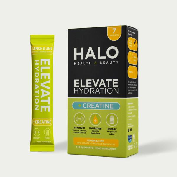 HALO Health & Beauty Elevate Hydration package with a box and single stick 