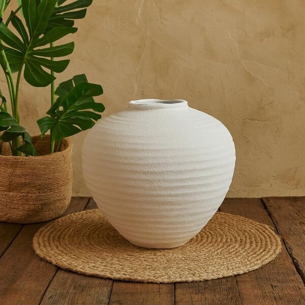 Wyld Haus Sagebloom Large Matt White Ceramic Vase