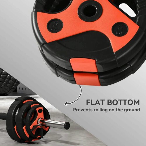 SPORTNOW 20kg Adjustable Barbell Weights Set for Home Gym, Strength Training