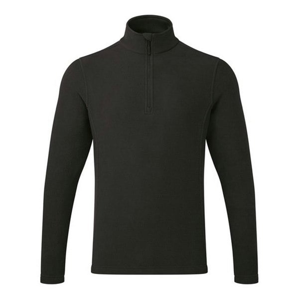 Premier Unisex Adult Recyclight Quarter Zip Fleece Top - Black