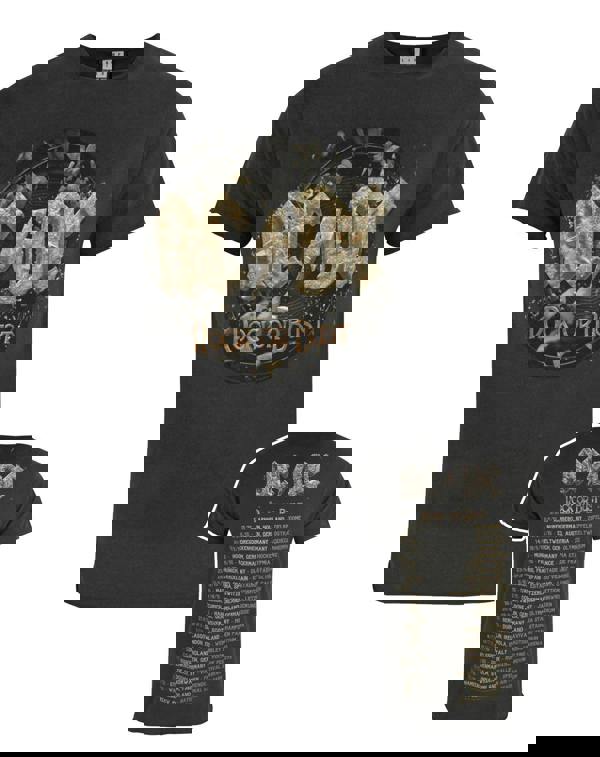 Amplified Clothing Mens Grey Ac/Dc Short Sleeved T-Shirt