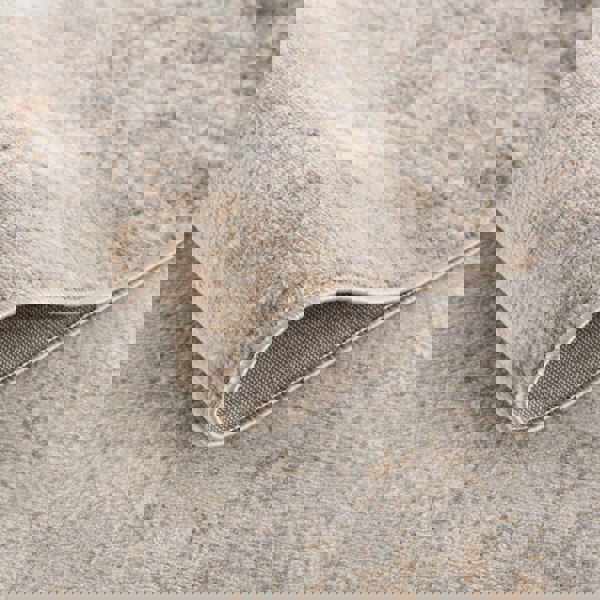 Abstract Design Living Room Rug in Brown has a deep soft