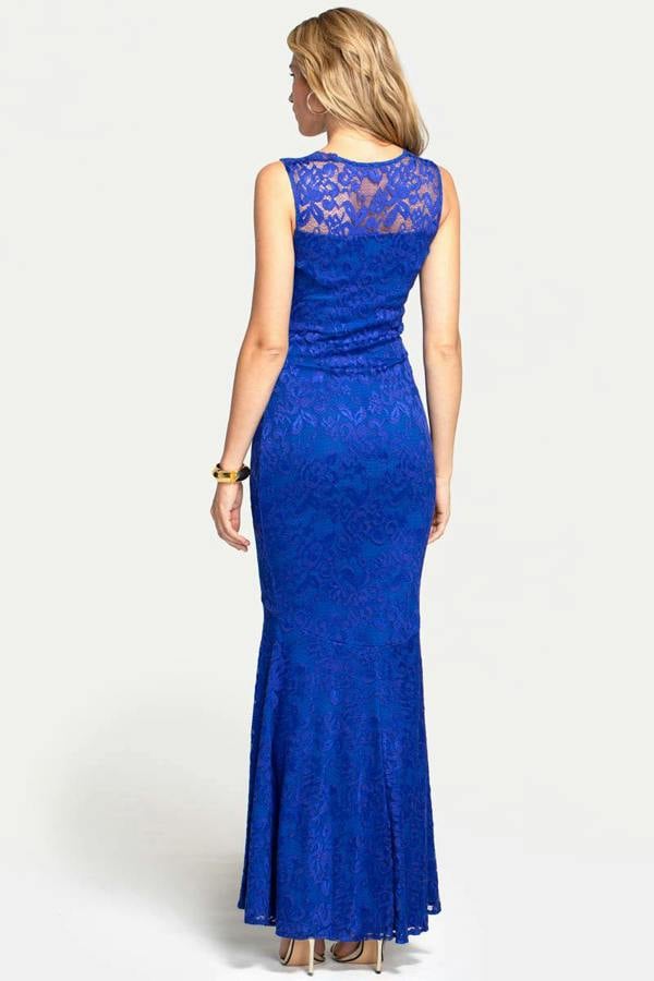 HotSquash Sweetheart Neckline Lace Maxi Dress