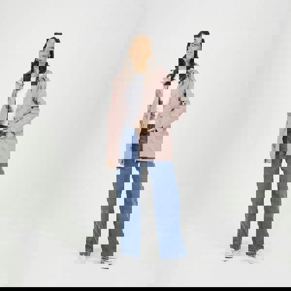 Brave Soul Pale Pink Hooded Rain Mac - Pale Pink Image 3