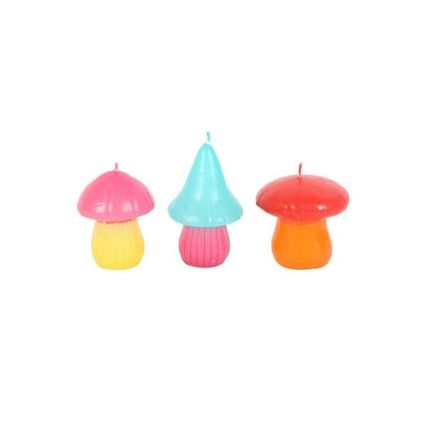 Serano Set of 3 Mushroom Shaped Candles