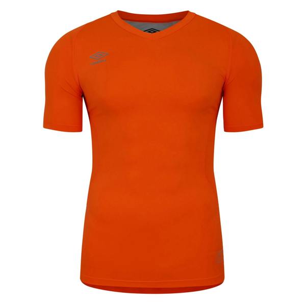 Umbro Unisex Adult Elite V Neck Base Layer Top - Shocking Orange - 