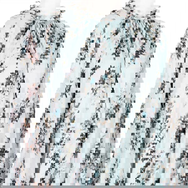 Erdem Darance floral maxi dress in a pale blue silk chiffon