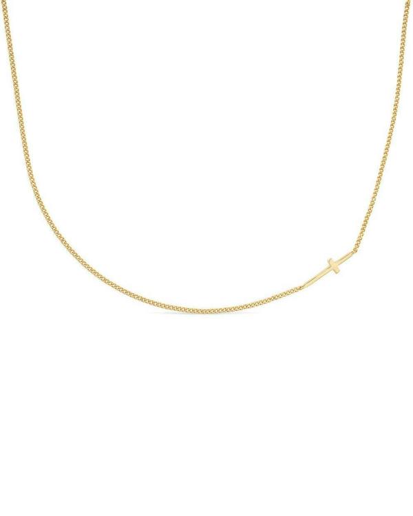 Dainty 14K Gold Cross Choker Necklace - Necklaces - Elk & Bloom