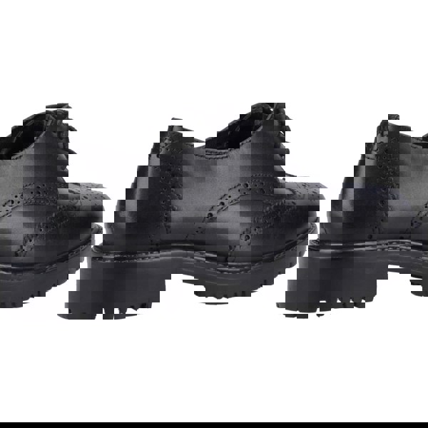 Hush Puppies Athena Junior Leather Girls's Black Brogues