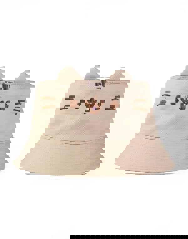 Pusheen Girls Beige Novelty Face Bucket Hat (One Size)