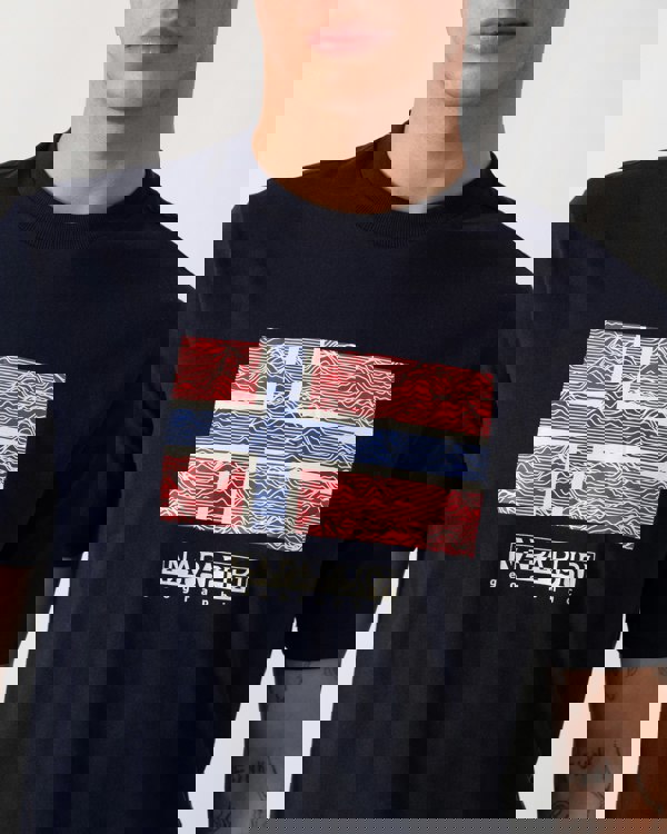 Napapijri Drapeau Mens Short Sleeve T-Shirt - Blue Marine 176