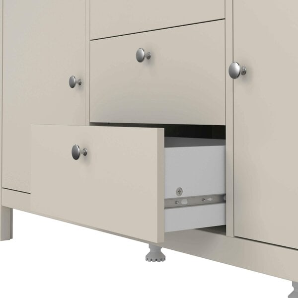 Wyld Haus Gossmere Natural Cashmere Sideboard 3 Drawers 2 Doors
