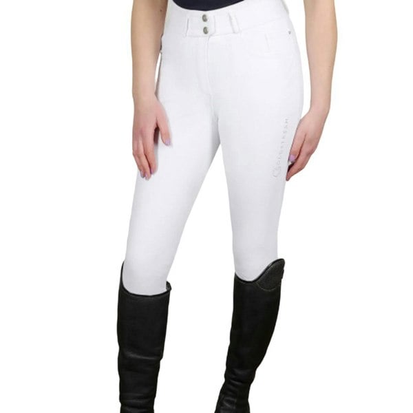 Coldstream Womens Ledmore Diamante Breeches - White