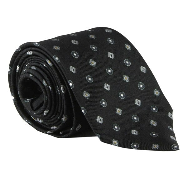 Dunhill luxurious mulberry silk tie in an archive cufflink pattern