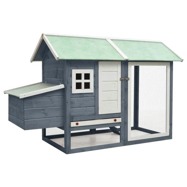 Berkfield Chicken Cage Grey 170x81x110 cm Solid Pine & Fir Wood
