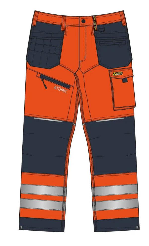 Slim Fit Stretch Softshell Hi-Vis Work Trousers with Holster Pockets - Hi-Vis Trousers