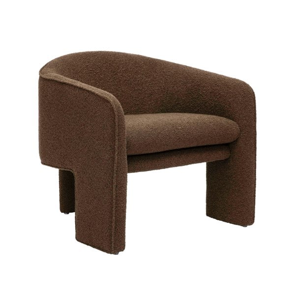 Furniture Edit Marla Chocolate Brown Boucle Accent Chair