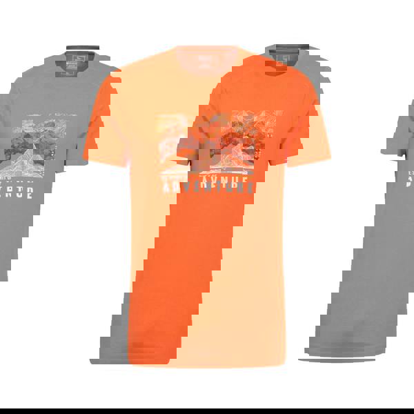 Mountain Warehouse Mens Adventure Begins Organic Cotton T-Shirt - Orange - 