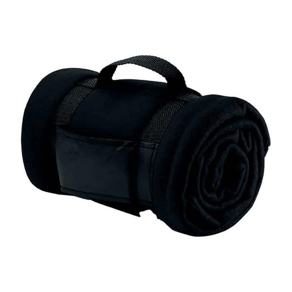 SOLS Stavenger Fleece Plaid Blanket - Black