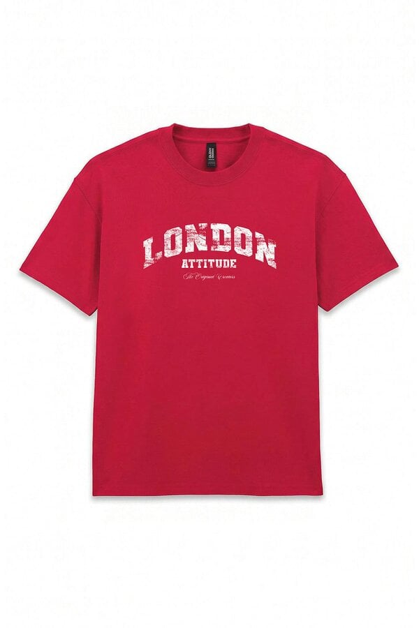 London Attitude Fearless Street Culture Oversized Heavyweight Graphic T-Shirt