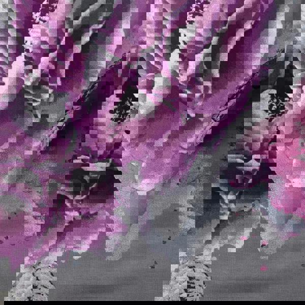 Smart Living Reversible Polycotton Inky Floral Duvet Cover and Pillowcase Set - Grey