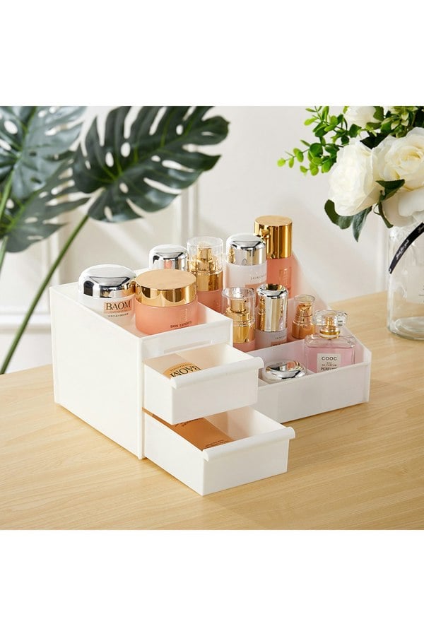 Living and Home Large Size Multifunctional Cosmetics Storage Box Portable Desktop Organizer