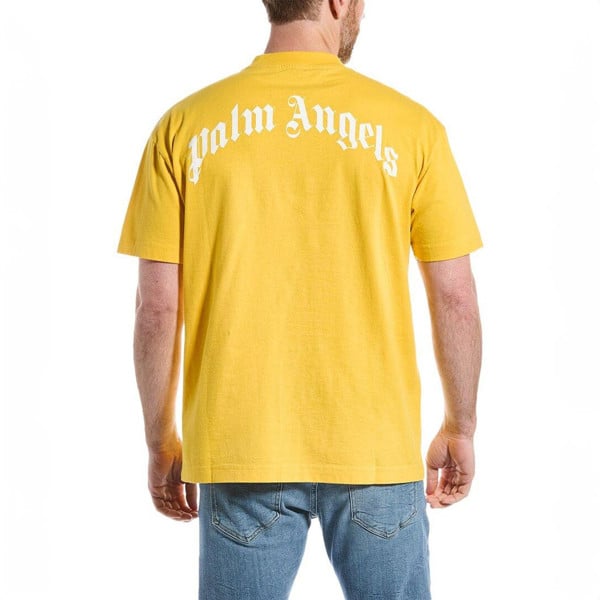 Palm Angels Classic Shark Design T-Shirt - Yellow