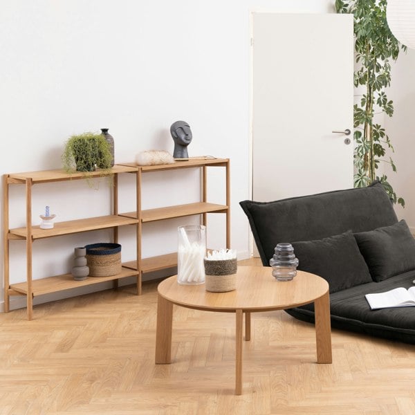 Furniture To Go Maxime Round Coffee Table in Matt Oak