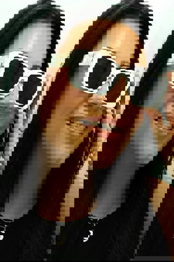 Miu Miu Sunglasses MU07YS 1425S0 White Dark Grey