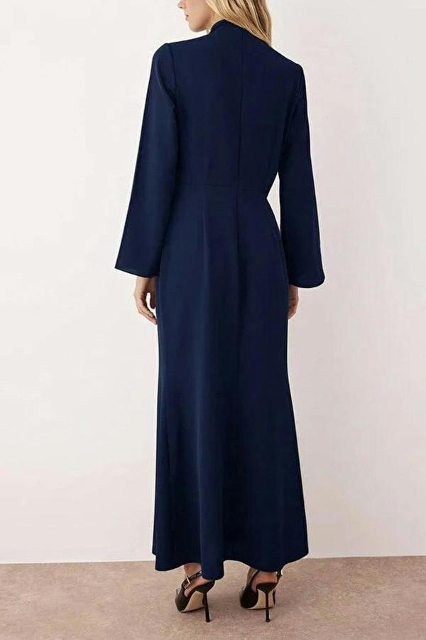 WOVCOR Drape Detail Woven Evening Dress