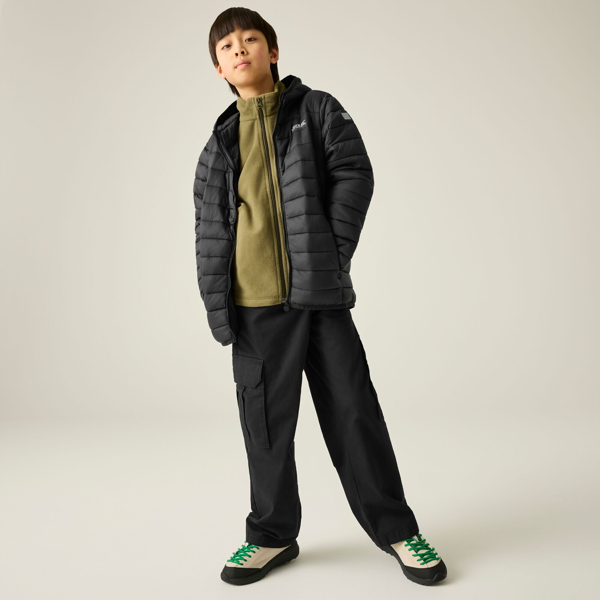 Regatta Boy's Marizion Hooded Padded Jacket - Black