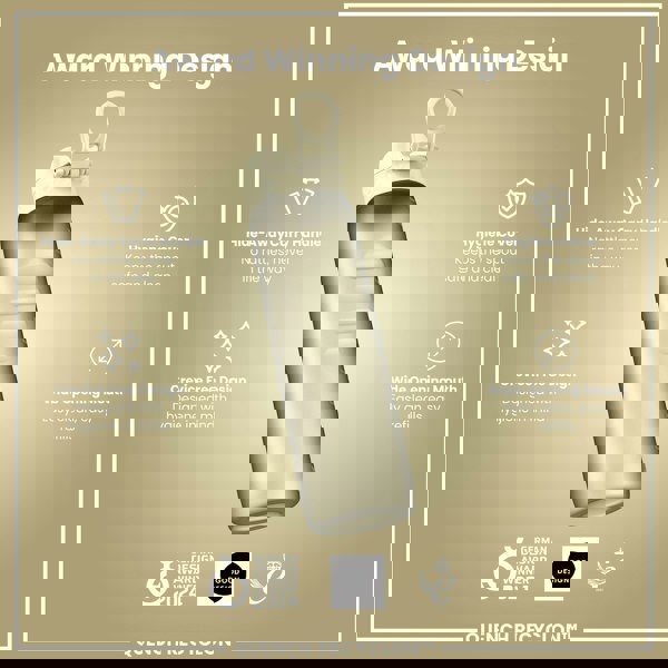 ION8 Leak Proof 1 litre Water Bottle, Recyclon, Creamy White, 1L