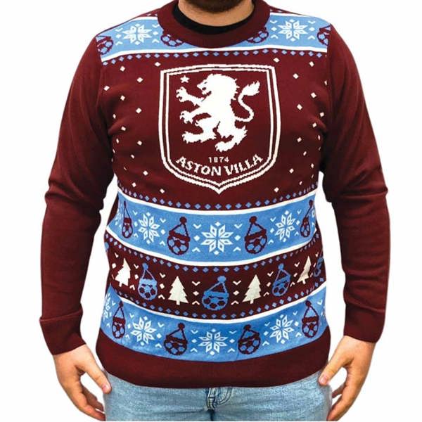 Aston Villa FC Christmas Jumper Large, Clothing, Sports, Gift
