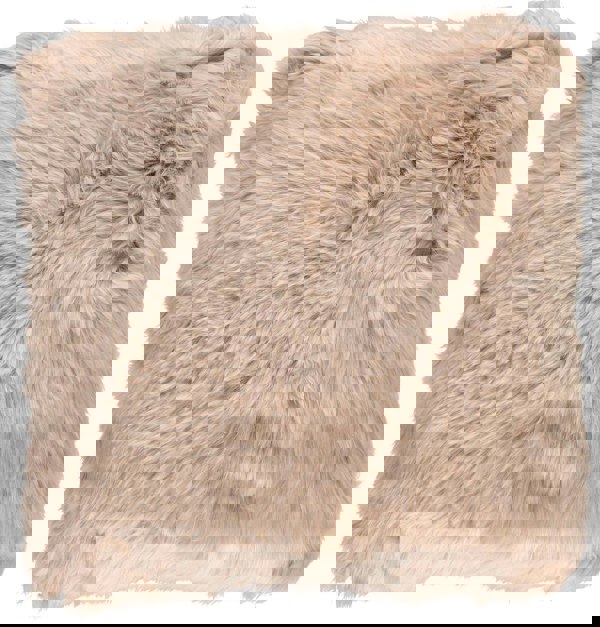 Long-Wool Sheepskin Cushion | 35x35 cm Warm Sand