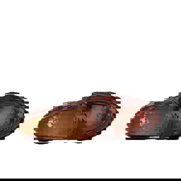 Embassy London Angelina - Brown -  Women's leather almond toe penny loafer with broguing