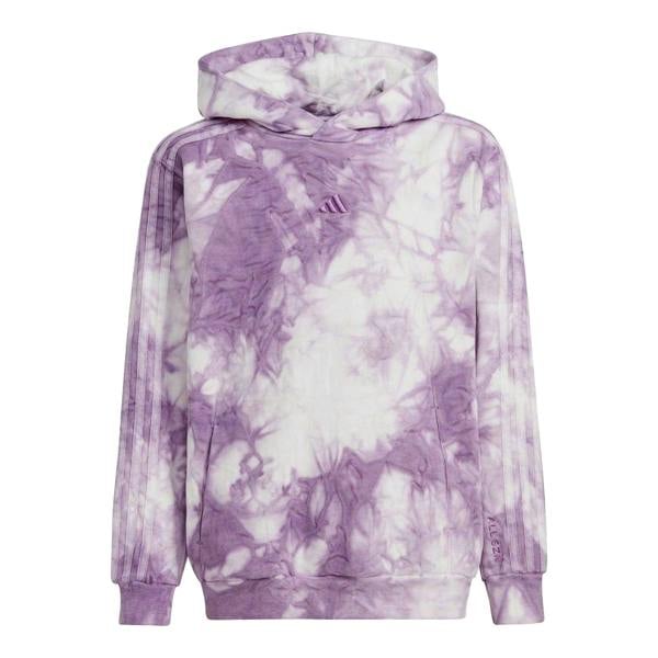Adidas Childrens/Kids All SZN Tie Dye Hoodie - Purple/White - 