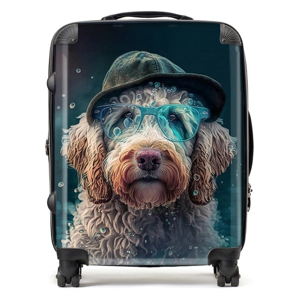 Warren Reed Labradoodle Dog Splashart Suitcase