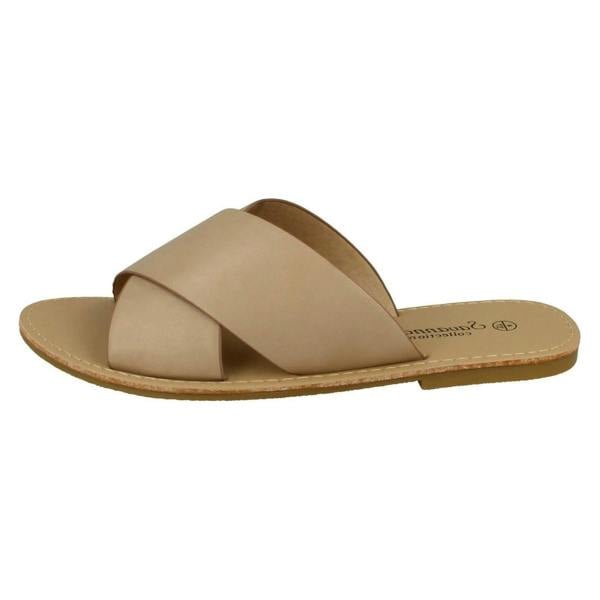 Savannah Ladies Savannah Flat X Strap Mules