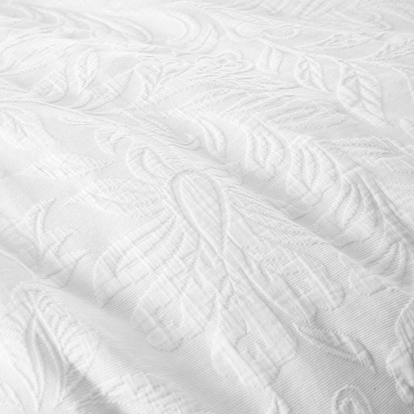 Bianca Fleur Matelasse Jacquard 200 Thread Count Cotton Duvet Cover Set White