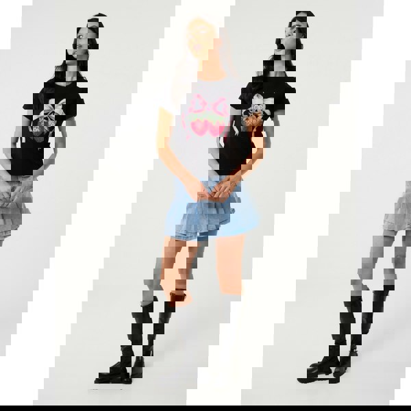 Pink Vanilla Diamante Strawberry Bow Tee