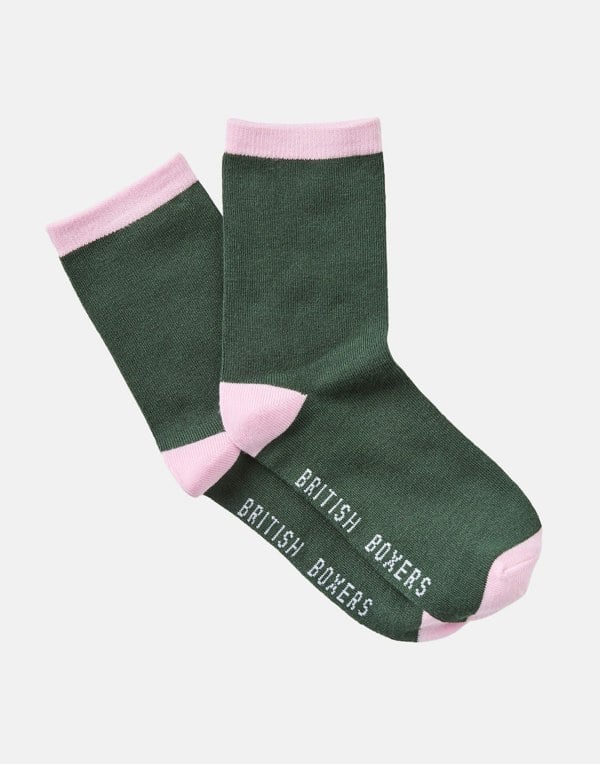 British Boxers Women's Bamboo Four-Pair Sock Gift Box – Juniper