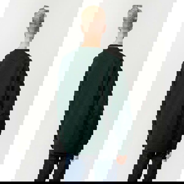 GANT Mens Regular Fit Shield Logo Crew Neck Sweatshirt - 374 Tartan Green