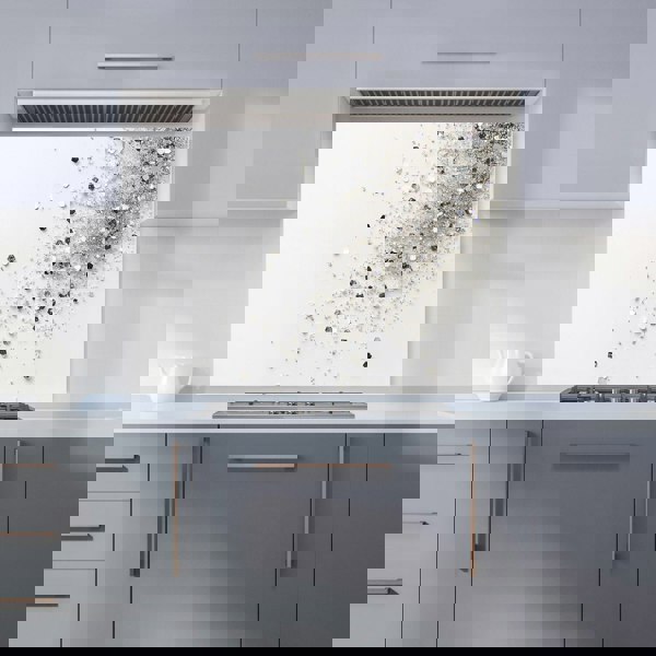 Warren Reed - Designer Glittering Tranquility: Pure White Kitchen Splashback