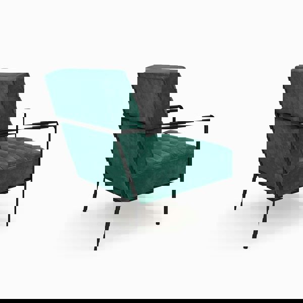 Dorel Home Bookham Accent Chair in Velvet Green