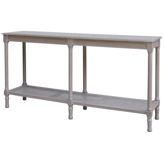 Wyld Haus Laurelbrook Large Console Table Rattan Shelf