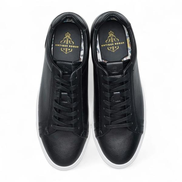 Antique Rogue Men’s Black Leather Lace-Up Casual Sneakers
