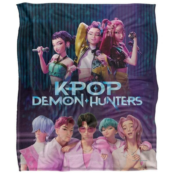 K-Pop Demon Hunters Huntr/X Blanket - Multicoloured